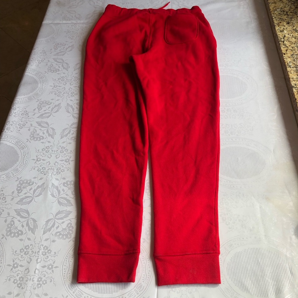 Berkeley Jensen Red Fleece Cuffed Joggers Sweatpants Women’s Size M Drawstring - Picture 9 of 16